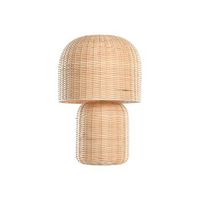 lampara sobremesa ratan 40x40x61 beige
