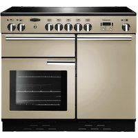 rangemaster professional 100 electric induction range cooker - cream  chrome cream