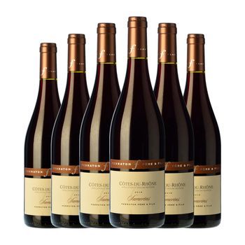 Ferraton Père Vino Tinto Samorëns Côtes Joven 75 Cl 14.5% Vol. (pack De 6 Unidades)