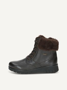 CAPRICE Bootie, brown, made of Leather and synthetic without heel, Size 39