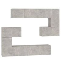 mueble tv de pared  mueble de salon  armario tv madera contrachapada gris hormigon