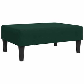 Reposapiés De Terciopelo Verde Oscuro 77x55x31 Cm Vidaxl
