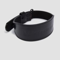 cinturon de levantamiento premium de cuero de myprotein - negro - small 23-32 inch