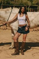 pantalon corto vaquero con bajo sin acabar azul