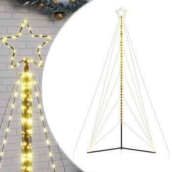 Árbol De Navidad Led 615 Leds Blanco Cálido 404,5 Cm Vidaxl