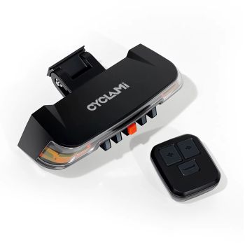 CYCLAMI Luz trasera de bicicleta con control remoto inalámbrico, señales de giro y luz de freno, recargable por USB, a p