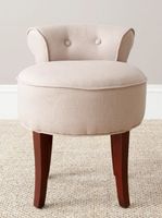 taburetes de tocador en 100 linen gris