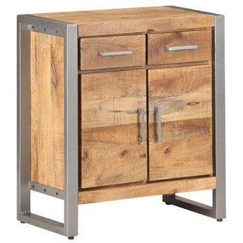 Aparador De Madera De Mango Rugosa 60x35x72 Cm Vidaxl