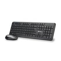 Set teclado y raton ngs harmony inalambrico silencioso con 12 teclas multimedia color negro