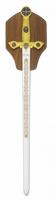 espada templaria tole10 alba dorada con mango de abs hoja de 565 cm de acero inoxidable incluye panoplia 32110