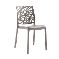 conjunto de 6 sillas de resina para interior o exterior gris tortola