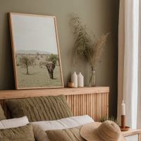 cuadro elefante marco premium chapado en roble 50x70 cm