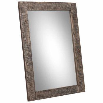 Espejo Rectangular De Madera Marrón 60x2.5x80h Cm