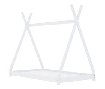 Vidaxl estructura de cama infantil madera maciza pino blanca 70x140 cm