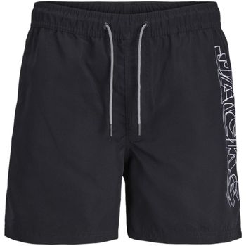 Jack & Jones Bañador 12257667 JPSTFIJI JJSWIM DOUBLE LOGO LY PLS BLACK para hombre