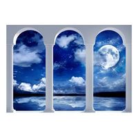 papel pintado 3d - noche en grecia 150x105 cm
