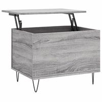 mesa de cafe - mesa de centro madera contrachapada gris sonoma 60x445x45 cm