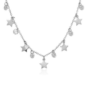Cadena de plata 925 estrellas con circonitas