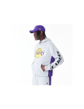 Sudadera New Era Nba Panel Oversized La Lakers NBA Gris
