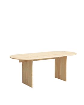 Mesa de comedor de madera de abeto en color beige 160 cm