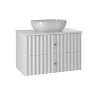 mueble lavabo individual 80cm paneles de melamina y de mdf blanco