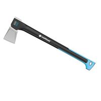 cellfast ergo c1600 hacha de dividir mango negro y azul con cabeza de acero gris