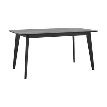 Mesa rectangular para 6 personas en madera negra 150 cm