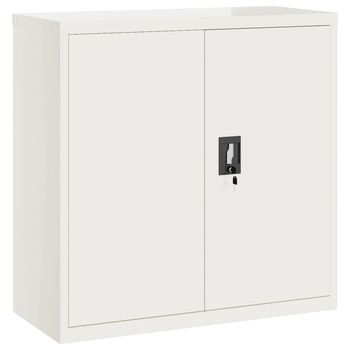 Armario Archivador De Acero Blanco 90x40x90 Cm Vidaxl