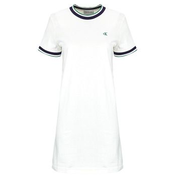Calvin Klein Jeans Vestido SS CTN MONOGRAM STRIPE TRIM MINI para mujer