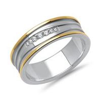 vivo ladies anillo plata parcialmente dorado circonita