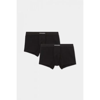 Dsquared Boxer DCX210070 - TWIN 2PACK TRUNK-001 BLACK para hombre
