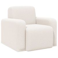 sillon crema boucle vidaxl