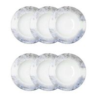 set 6 plato pasta 30cm polaris hydrozero 30cm bidasoa polaris hydrozero - azul apto microondas