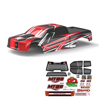 ZD Racing MT09 1/9 camión monstruo RC sin escobillas carrocería con pegatinas piezas de repuesto para vehículos modelos