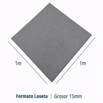 Loseta De Caucho Gris 1x1mx15mm (24ud) Densidad Premium, Resistente. Uso Deportivo. - Pavimentos Arquiservi®