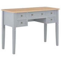 escritorio de madera gris 1095x45x775 cm vidaxl
