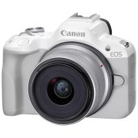 canon eos r50 242mp wifi blanca  objetivo rf-s 18-45mm f45-63 is stm
