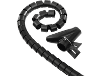 organizador de cables - hama 00220996 flexible universal 20 mm 25 m negro