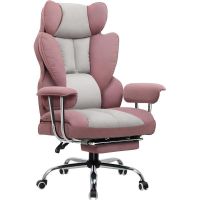 silla gaming gtplayer ergonomica con reposapies tela rosa