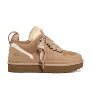 ugg para mujer 1144032 zapatillas de piel lowmel sand 39 beige plano 1 a 3cm cordones casual