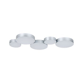Lámpara De Techo Led De Metal Plateado 5 Luces Moderno Glamour Decoración Luga