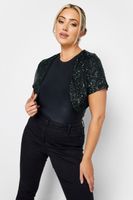 yours london bolero de lentejuelas negras mujer curvy y tallas grandes yours london