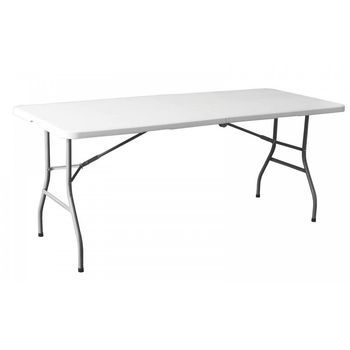 Mesa Plegable Resina Acero 6-8 Personas Marbueno Summer