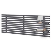 dhome cabecero con estantes de madera reciclada dm colgante pared estilo palet japones 135x46cm cama vintage nordico 135cm gris solido