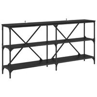 mesa consola roble negro 160 x 30 x 75 cm madera de ingenieria vidaxl