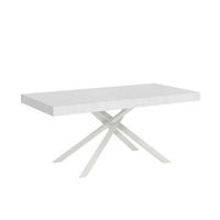 mesa extensible 90x180440 cm karida fresno blanco patas blanca
