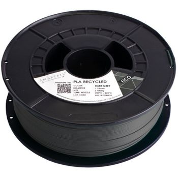 Smartfil PLA Recycled Filamento 3D Fabricado con PLA Reciclado 1.75mm 1000g Dark Grey