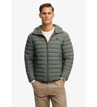 Superdry para hombre. M5012339A Chaqueta Fuji Lite gris (XL), Casual, Nylon reciclado
