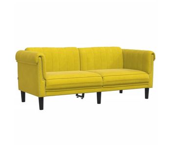 Sofá de 2 plazas - sofá de salón - sofá moderno terciopelo amarillo
