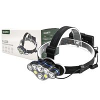linterna frontal recargable 8 leds 8 modos impermeable ipx4 carga rapida